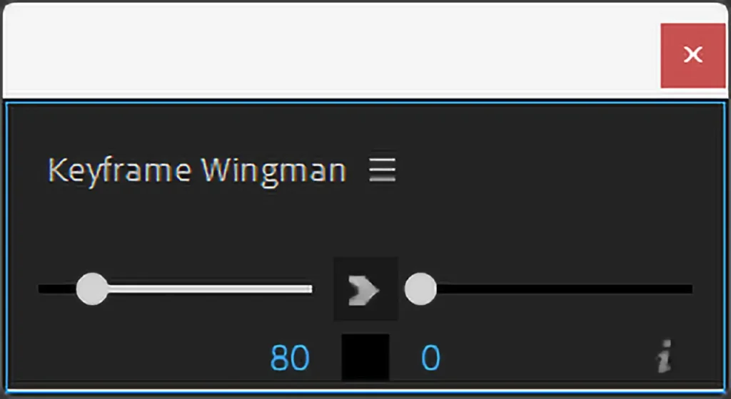 Keyframe Wingmanパネルでイージーイーズインを適用