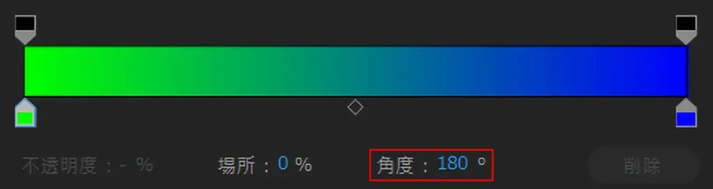 グラデーションカラーの角度を変更する方法