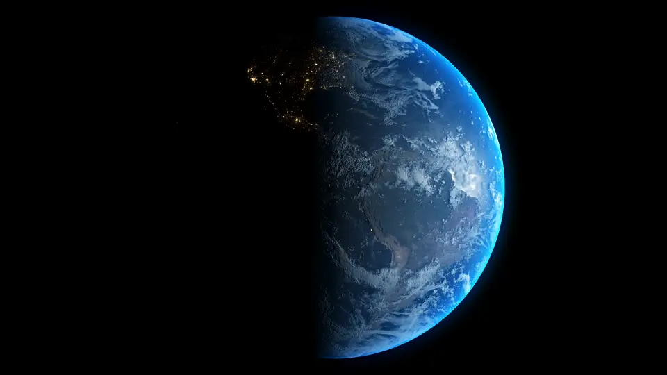 トーンカーブ変更後の青い地球