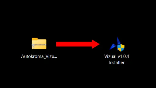 Autokroma_Vizual_v1.0.4_Windows_Installer(.zip)を解凍ソフトで展開