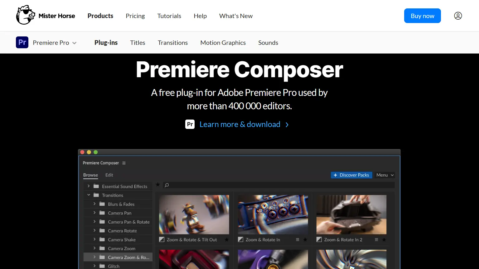 Premiere Comoposer公式ページ