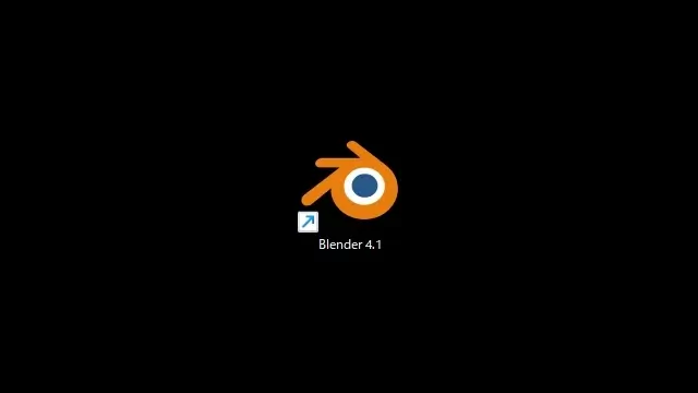 Blenderのアイコンをクリックして起動